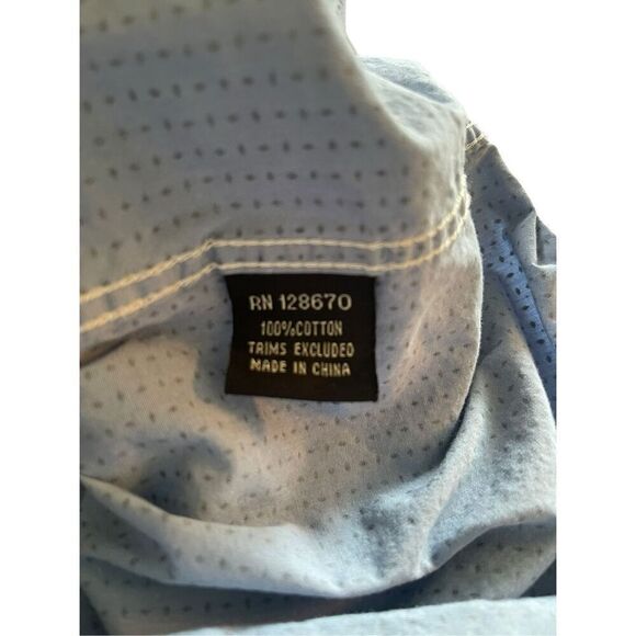 Cowboy Hardware Mens Blue 100% Cotton Short Sleeve Button Up Shirt Size Large - Picture 5 of 12